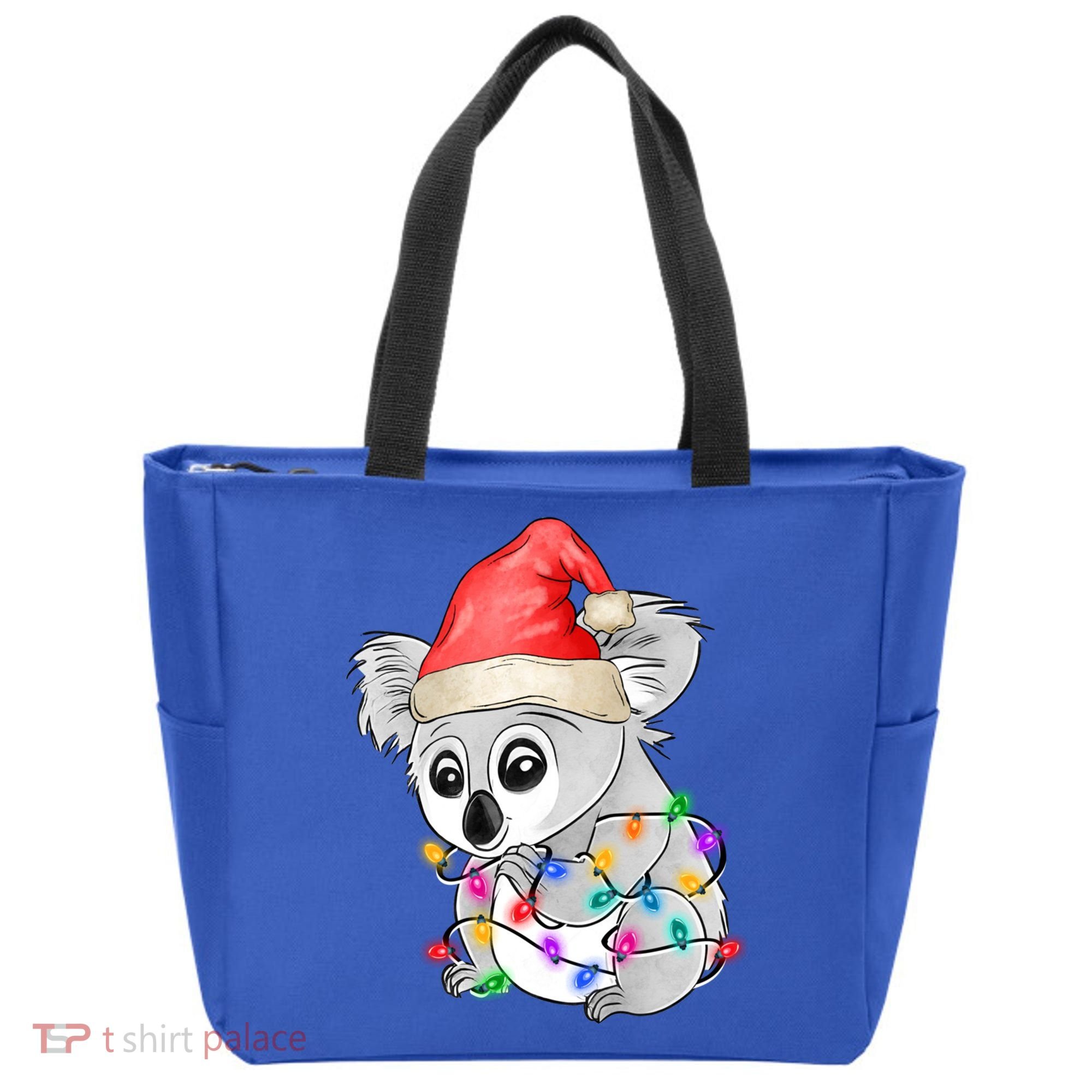 Koala Christmas Tree Light Tangled Pajama Xmas Graphic Great Gift Tote Bag
