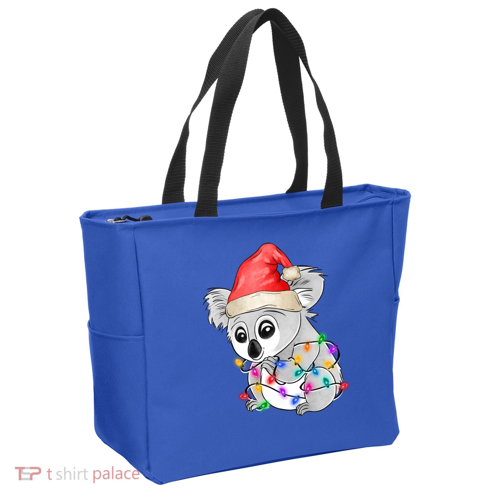 Koala Christmas Tree Light Tangled Pajama Xmas Graphic Great Gift Tote Bag