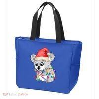 Koala Christmas Tree Light Tangled Pajama Xmas Graphic Great Gift Tote Bag thumb 3