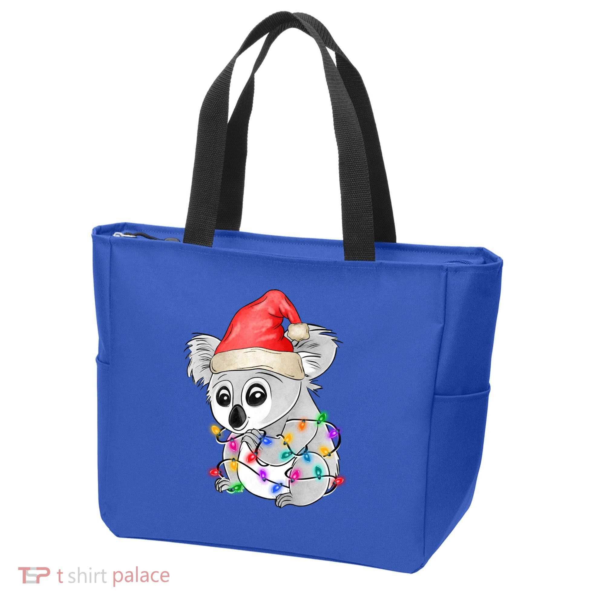 Koala Christmas Tree Light Tangled Pajama Xmas Graphic Great Gift Tote Bag