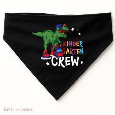 Kindergarten Crew T Rex Cute Kindergarten Great Gift USA-Made Doggie Bandana