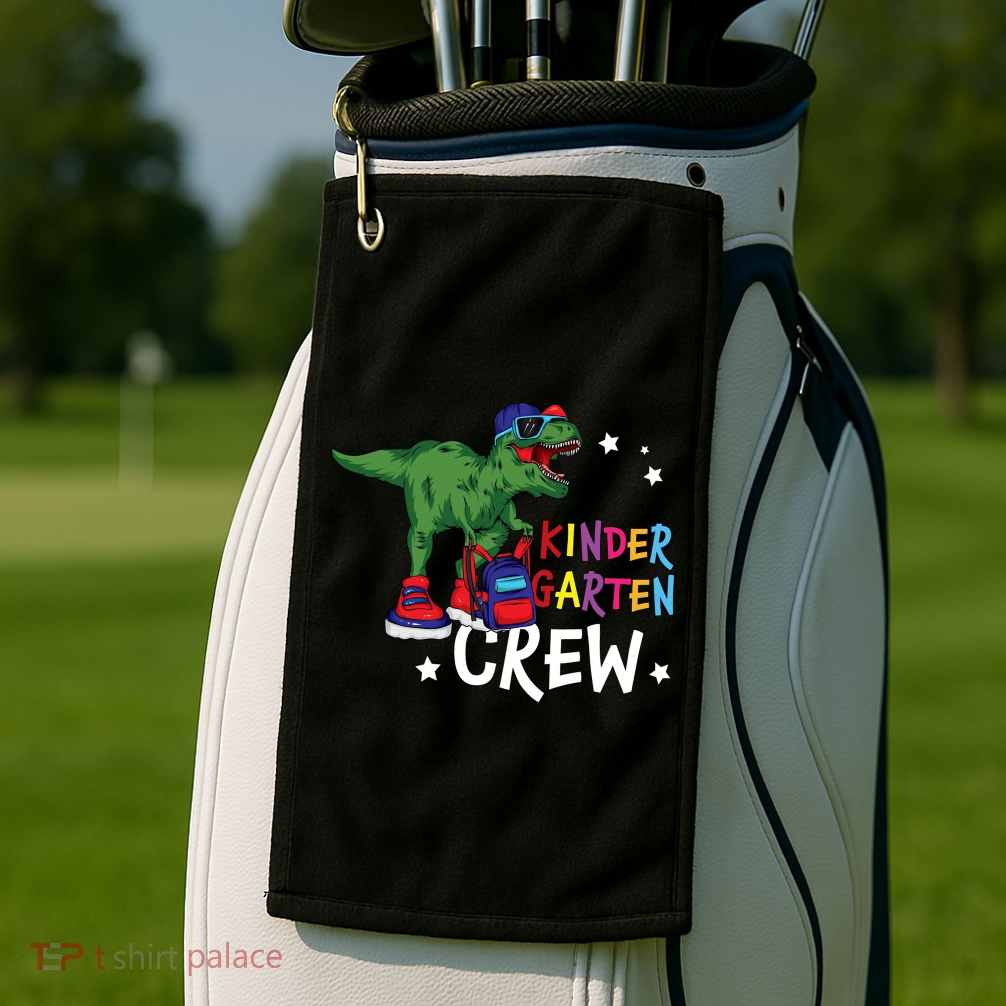 Kindergarten Crew T Rex Cute Kindergarten Great Gift Golf Towel