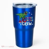 Kindergarten Crew T Rex Cute Kindergarten Great Gift Tumbler thumb 0