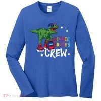 Kindergarten Crew T Rex Cute Kindergarten Great Gift Women's Long Sleeve Shirt thumb 0