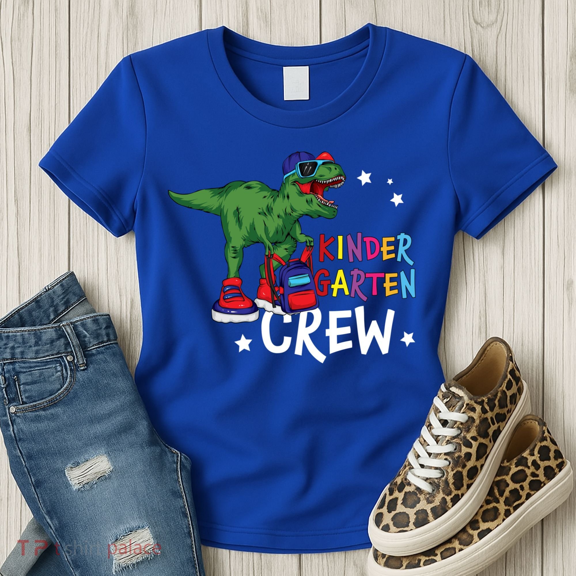 Kindergarten Crew T Rex Cute Kindergarten Great Gift Women's T-Shirt
