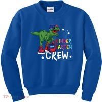 Kindergarten Crew T Rex Cute Kindergarten Great Gift Kids Sweatshirt thumb 0