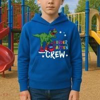 Kindergarten Crew T Rex Cute Kindergarten Great Gift Kids Hoodie thumb 2