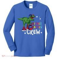 Kindergarten Crew T Rex Cute Kindergarten Great Gift Kids Long Sleeve Shirt thumb 0