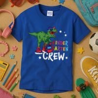 Kindergarten Crew T Rex Cute Kindergarten Great Gift Kids T-Shirt thumb 3