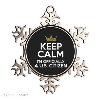 Keep Calm U.S. Citizen American Citizenship Naturalization Ornament