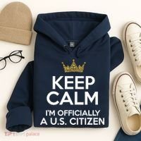 Keep Calm U.S. Citizen American Citizenship Naturalization Hoodie thumb 4