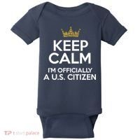 Keep Calm U.S. Citizen American Citizenship Naturalization Baby Bodysuit thumb 0
