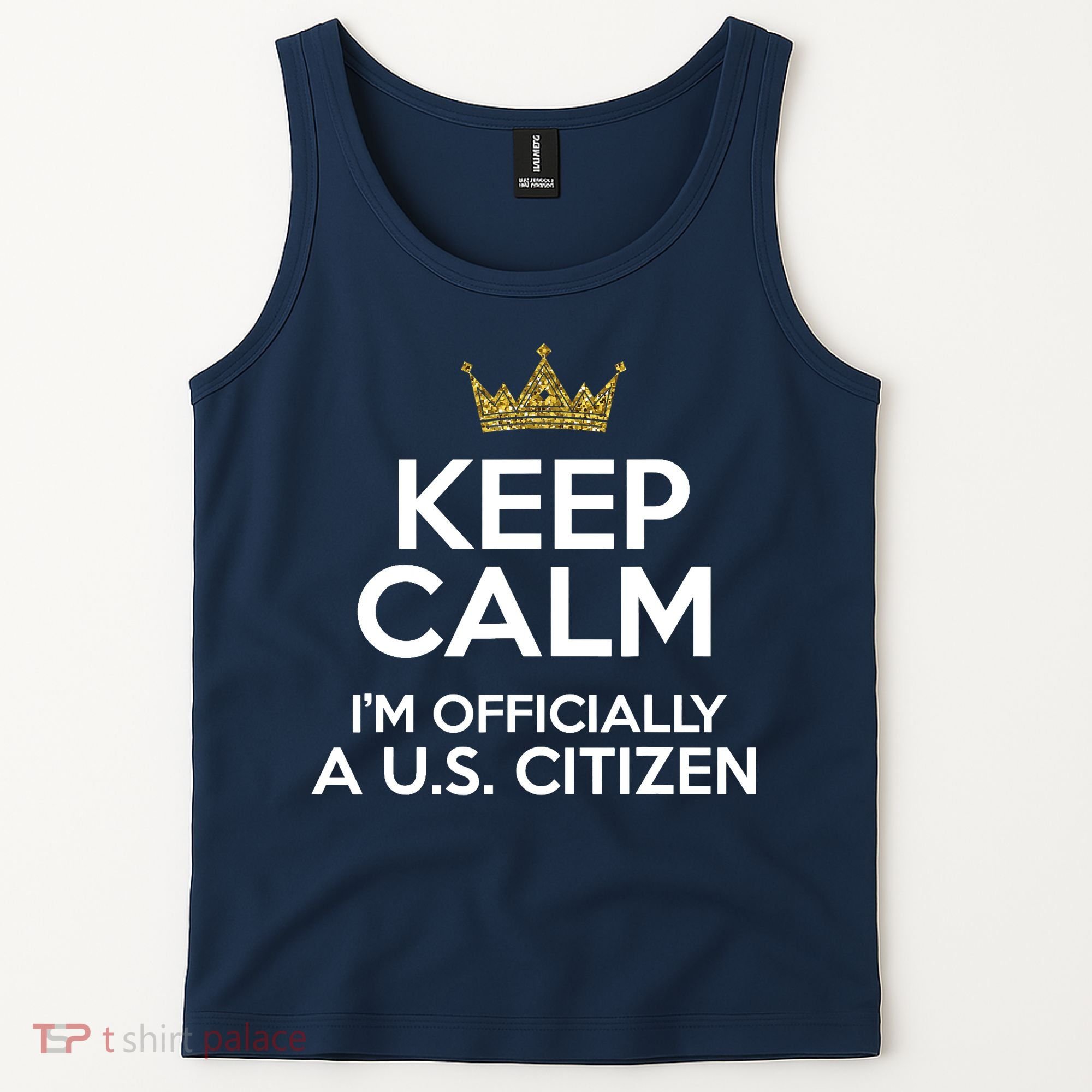 Keep Calm U.S. Citizen American Citizenship Naturalization Tank Top