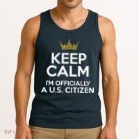 Keep Calm U.S. Citizen American Citizenship Naturalization Tank Top thumb 3