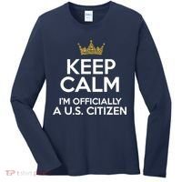 Keep Calm U.S. Citizen American Citizenship Naturalization Women's Long Sleeve Shirt thumb 0