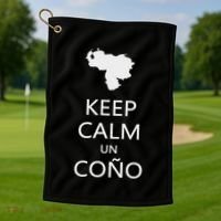 Keep Calm Un Cono Sos Venezuela Dictadura Gift Golf Towel thumb 1
