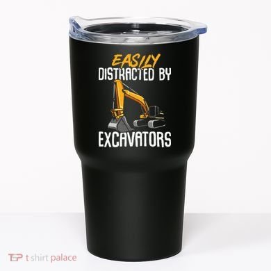 Kids Construction Vehicle Easily Distracted By Excavators Tumbler