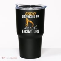 Kids Construction Vehicle Easily Distracted By Excavators Tumbler thumb 0