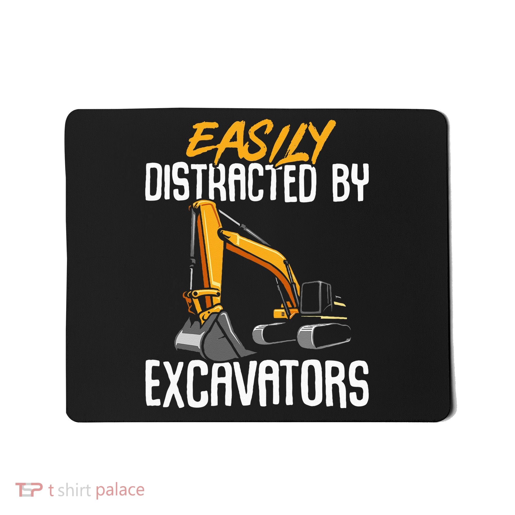 Kids Construction Vehicle Easily Distracted By Excavators Mousepad