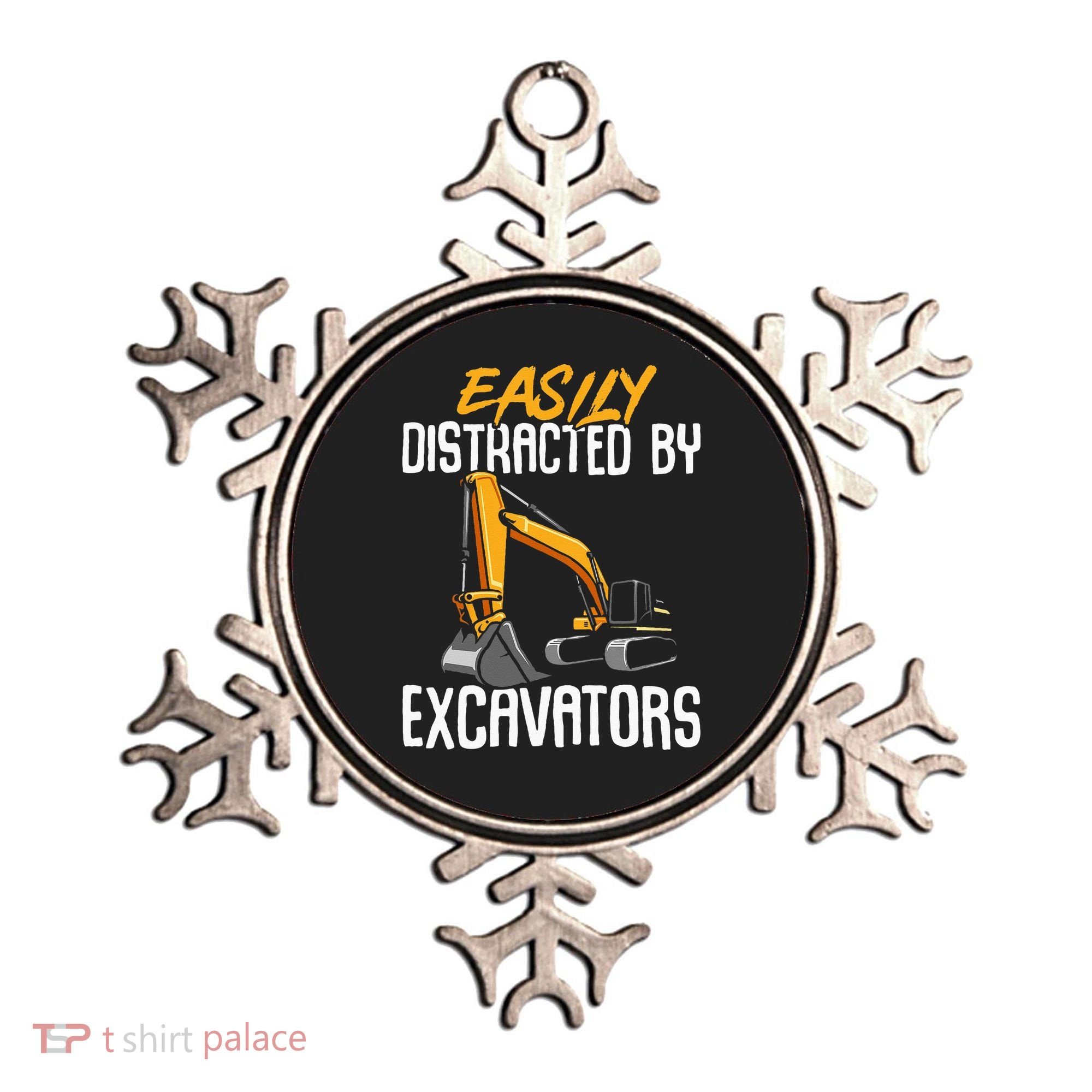 Kids Construction Vehicle Easily Distracted By Excavators Ornament