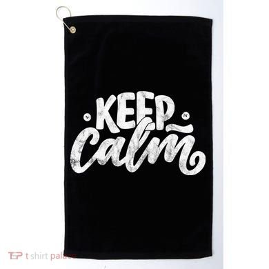 Keep Calm Vintage Quote Golf Towel