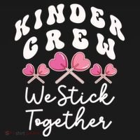 Kinder Crew We Stick Together Kindergarten Has Heart Teacher Gift Pajama Set thumb 2