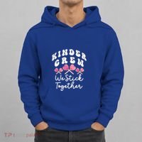 Kinder Crew We Stick Together Kindergarten Has Heart Teacher Gift Hoodie thumb 0
