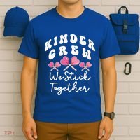 Kinder Crew We Stick Together Kindergarten Has Heart Teacher Gift T-Shirt thumb 6