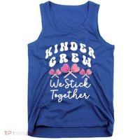 Kinder Crew We Stick Together Kindergarten Has Heart Teacher Gift Tank Top thumb 0