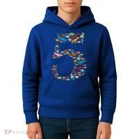 Kids Dinosaur 5th Birthday Boy 5 Year Old Tgiftrex Party Rawr Gift Kids Hoodie thumb 4