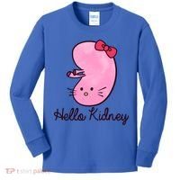 Kidney Disease Awareness Ney Transplant Donor Dialysis Gift Kids Long Sleeve Shirt thumb 0