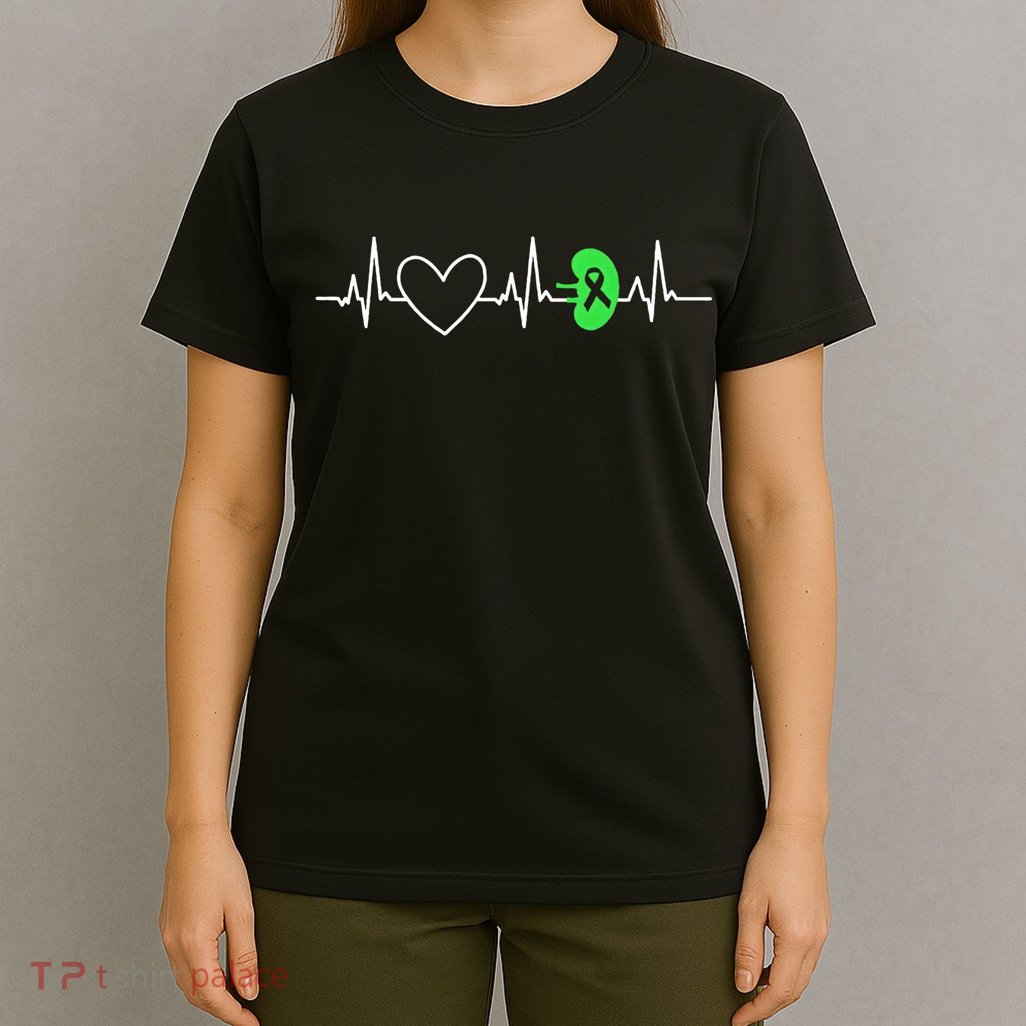 Kidney Disease Awareness Heartbeat Transplant Organ Donor T-Shirt