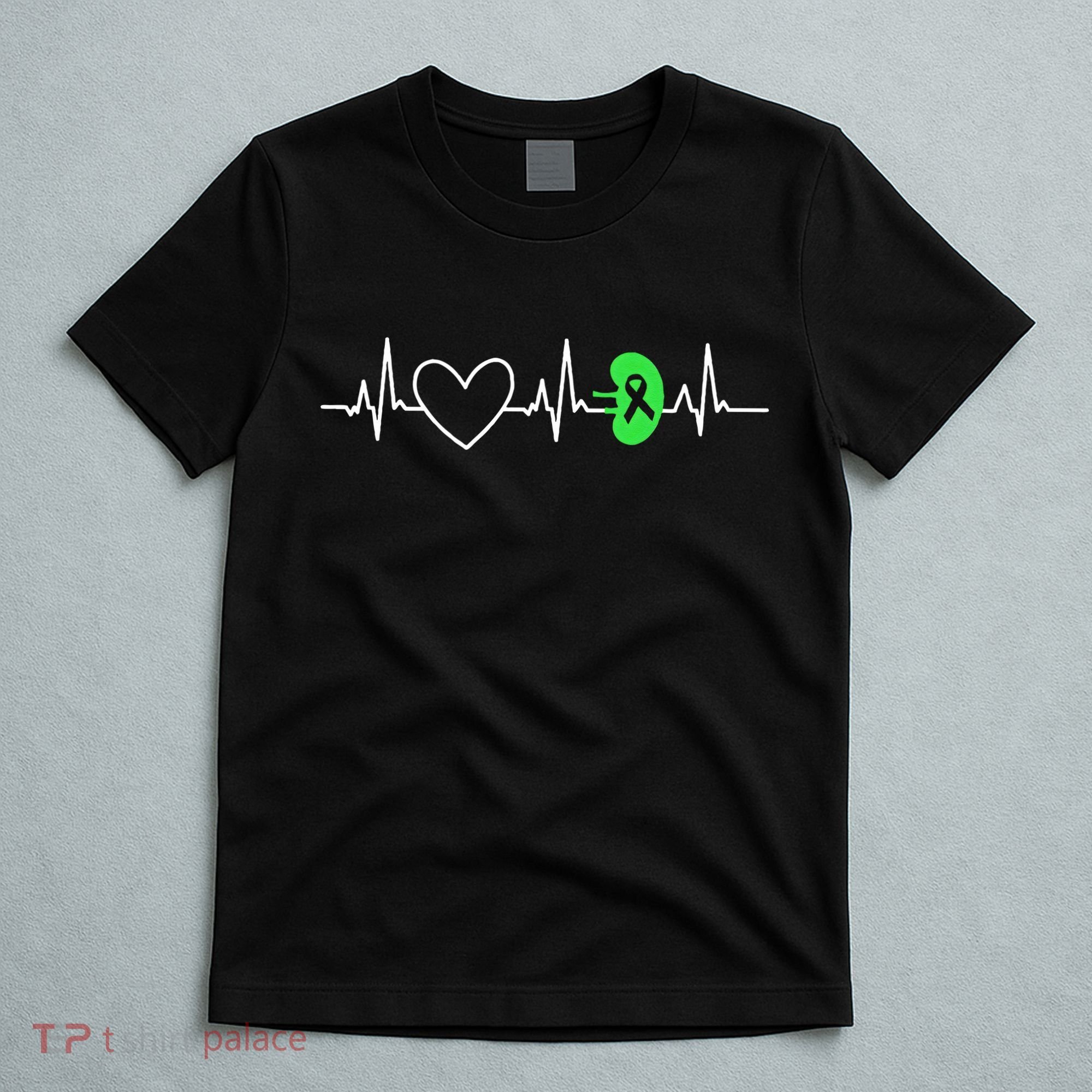 Kidney Disease Awareness Heartbeat Transplant Organ Donor T-Shirt