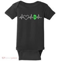 Kidney Disease Awareness Heartbeat Transplant Organ Donor Baby Bodysuit thumb 0