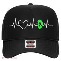 Kidney Disease Awareness Heartbeat Transplant Organ Donor Hat thumb 0