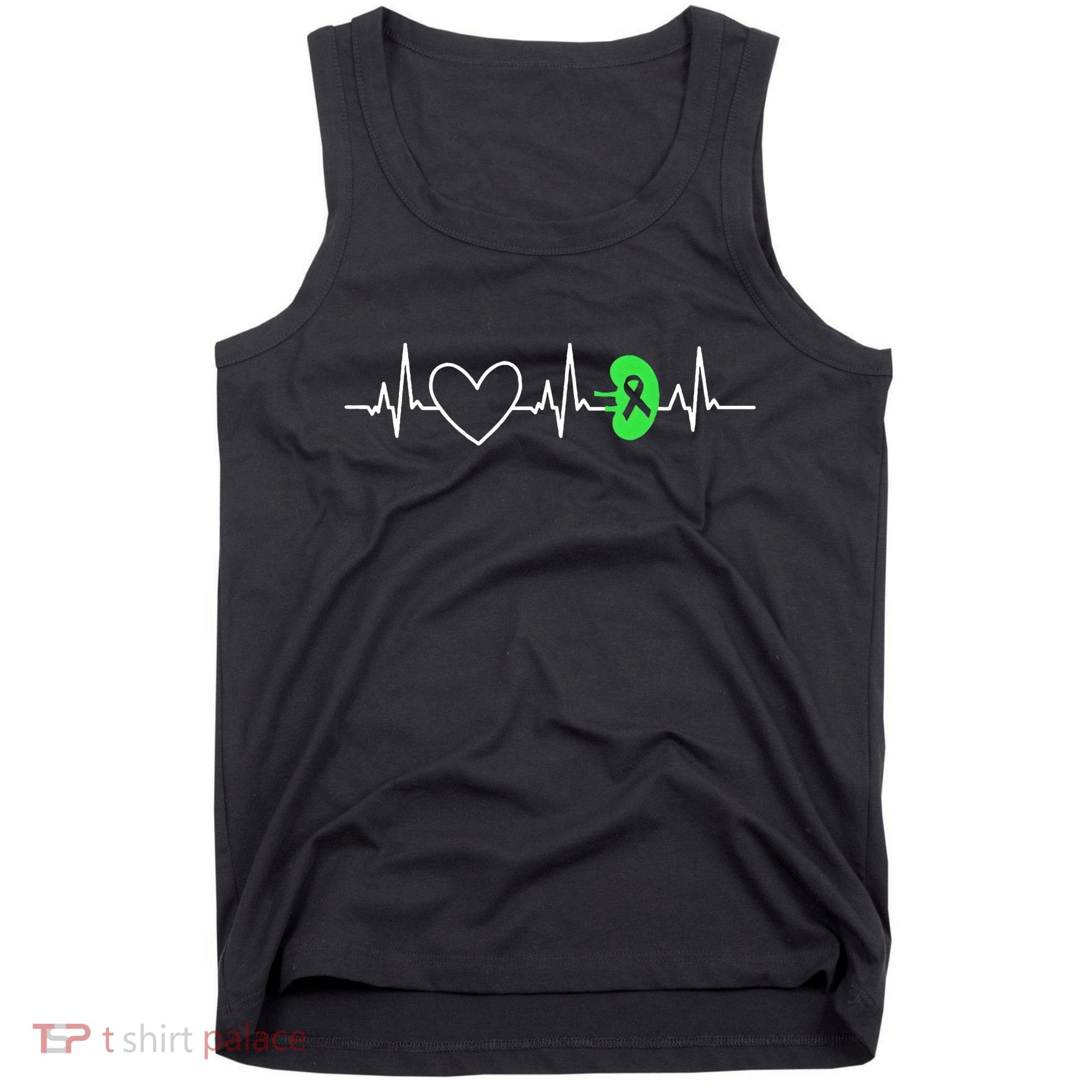 Kidney Disease Awareness Heartbeat Transplant Organ Donor Tank Top