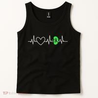 Kidney Disease Awareness Heartbeat Transplant Organ Donor Tank Top thumb 2