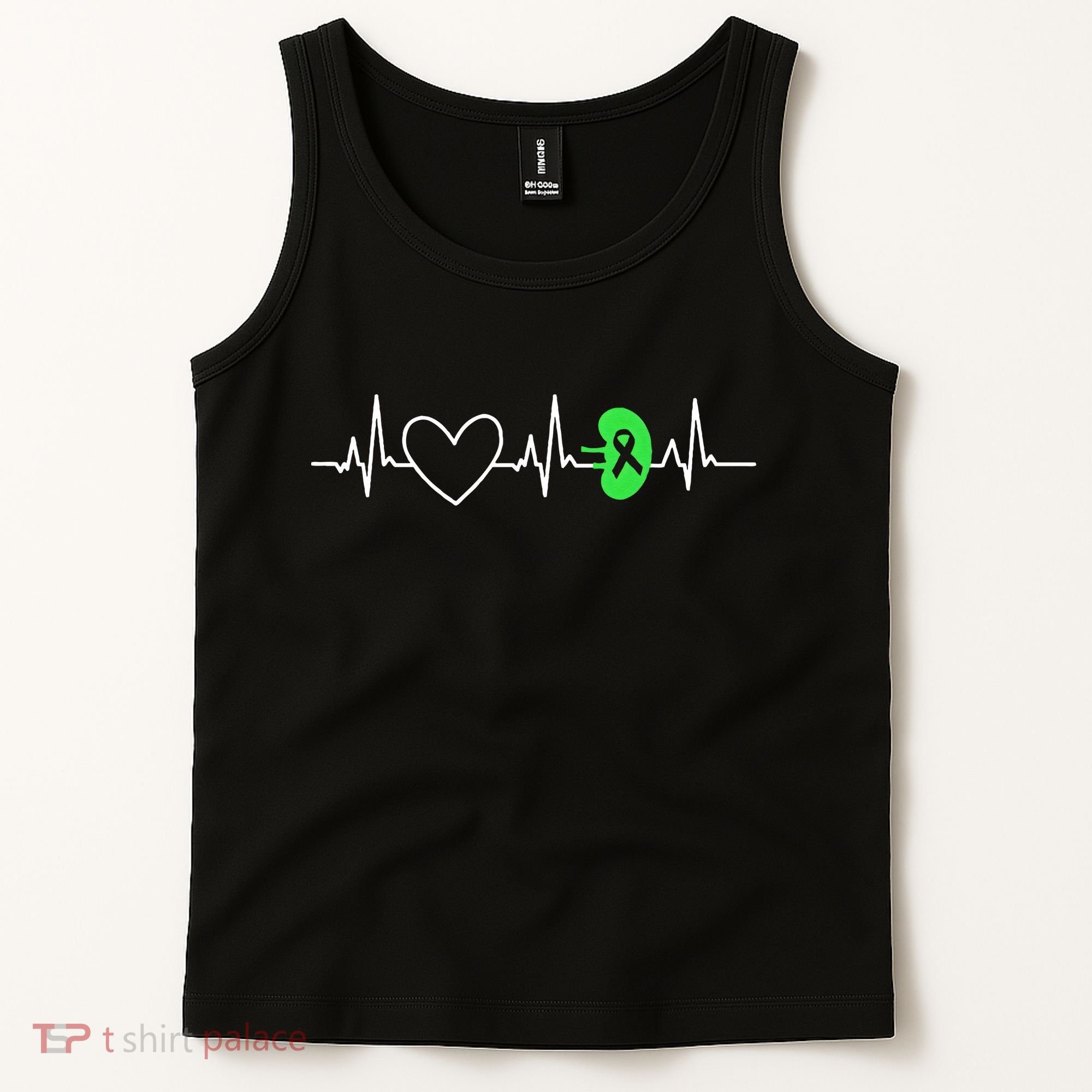 Kidney Disease Awareness Heartbeat Transplant Organ Donor Tank Top