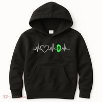 Kidney Disease Awareness Heartbeat Transplant Organ Donor Kids Hoodie thumb 0