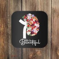Kidney Disease Awareness Kidney Dialysis Transplant Donor Coaster thumb 0