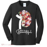 Kidney Disease Awareness Kidney Dialysis Transplant Donor Kids Long Sleeve Shirt thumb 0