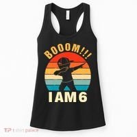 Kids Dabbing Birthday Shirt 6 Years Old Birthday Outfit Boys Women's Tank Top thumb 0
