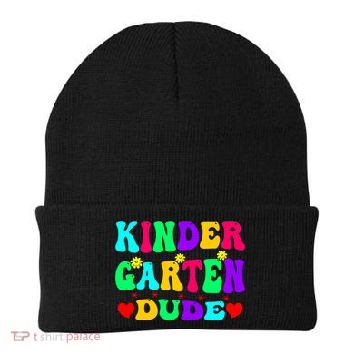Kindergarten Dude Kinder Team Crew Happy First Day Of School Funny Gift Beanie