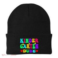 Kindergarten Dude Kinder Team Crew Happy First Day Of School Funny Gift Beanie thumb 0