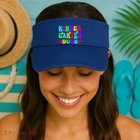 Kindergarten Dude Kinder Team Crew Happy First Day Of School Funny Gift Visor thumb 2