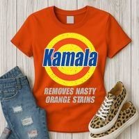 Kamala Detergent Removes Stubborn Orange Stains Antitrump Women's T-Shirt thumb 3