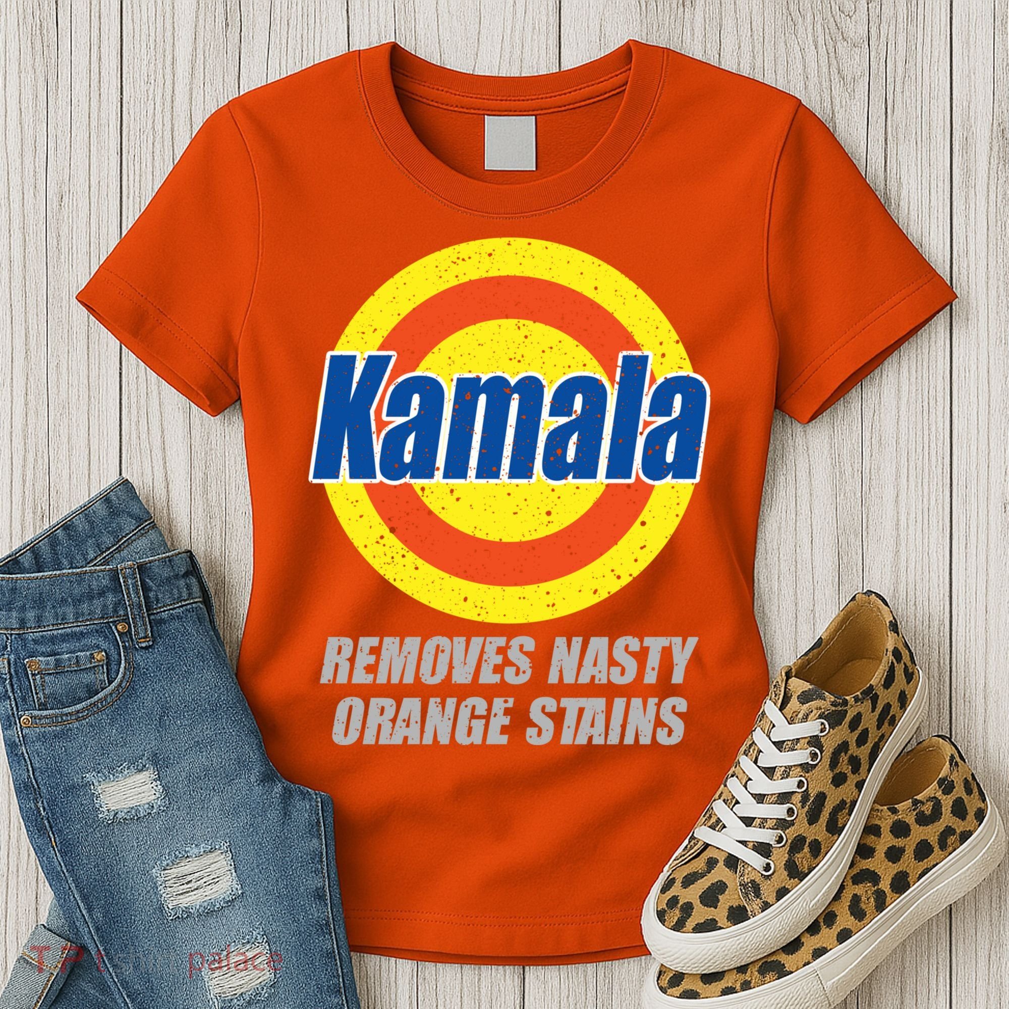 Kamala Detergent Removes Stubborn Orange Stains Antitrump Women's T-Shirt