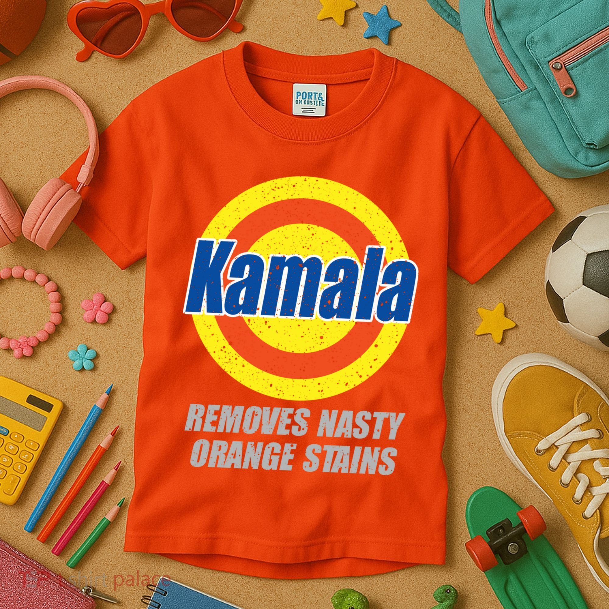 Kamala Detergent Removes Stubborn Orange Stains Antitrump Kids T-Shirt