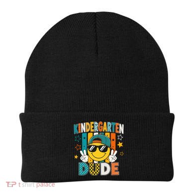 Kindergarten Dude Smiley Face Peace Sign Back To School Beanie