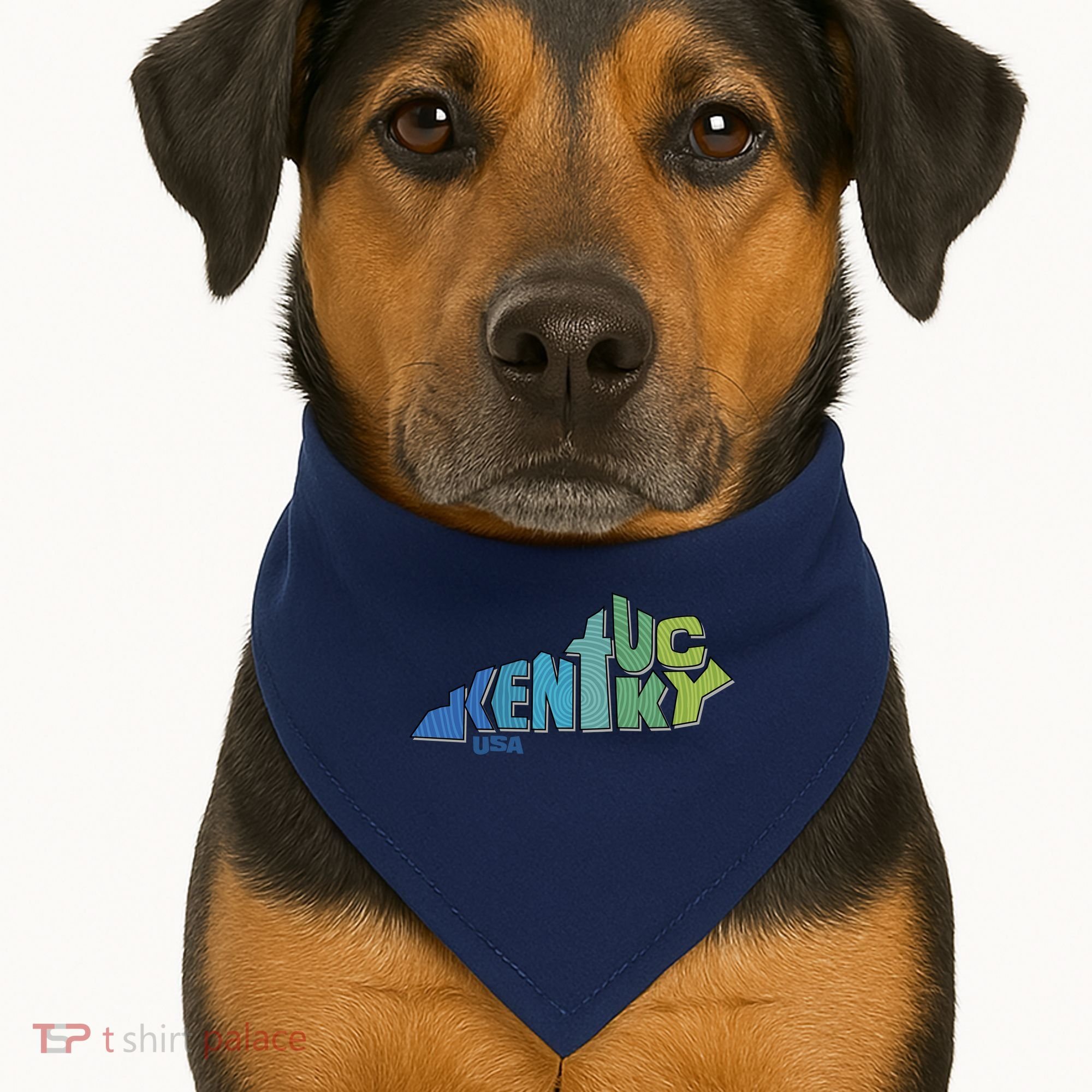 Kentucky Distorted Shape USA-Made Doggie Bandana